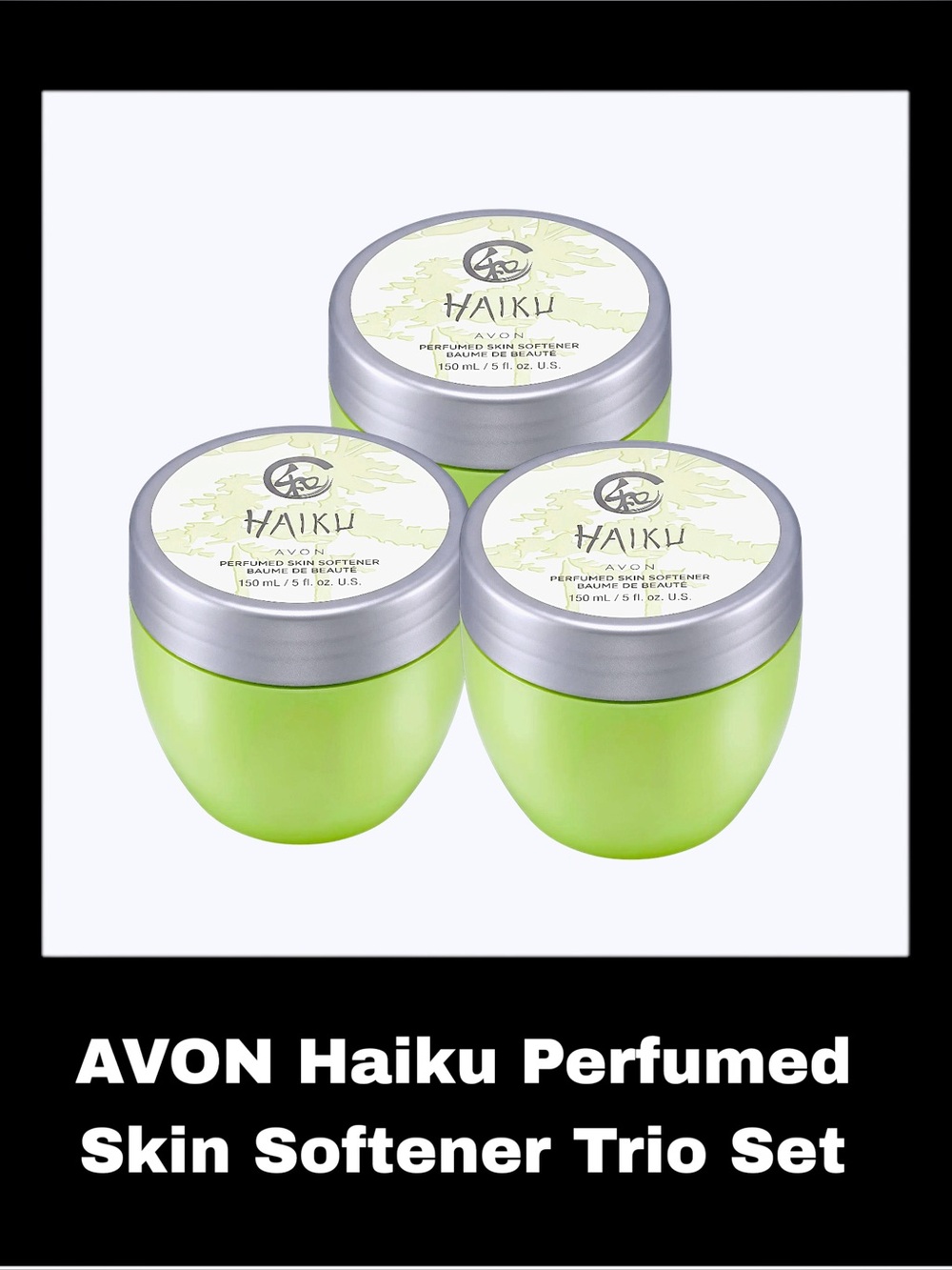 AVON Haiku 5.0 Fluid Ounces Perfumed Skin Softener Trio Set